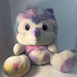 Homerbest HEDGEHOG Rainbow Color Pink Purple  Blue Yellow 13"Plush Stuffed Toy